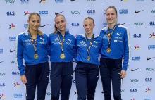 Gold mit der 4x100m-Staffel: Ernst, Malecki, Bleibtreu und Kondziella (Foto: TV01)